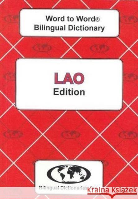 English-Lao & Lao-English Word-to-Word Dictionary C. Sesma, S. Keola 9780933146549 Bilingual Dictionaries, Incorporated