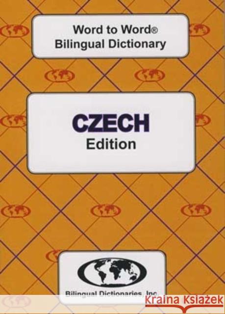 English-Czech & Czech-English Word-to-Word Dictionary C. Sesma 9780933146624 Bilingual Dictionaries, Incorporated