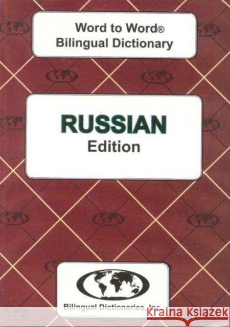 English-Russian & Russian-English Word-to-Word Dictionary C Sesma 9780933146921 Bilingual Dictionaries, Incorporated