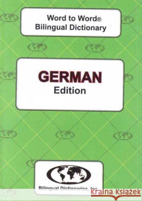 English-German & German-English Word-to-Word Dictionary H. Bell 9780933146938 Bilingual Dictionaries, Incorporated