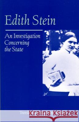 An Investigation Concerning the State Marianne Sawicki 9780935216394 ICS Books