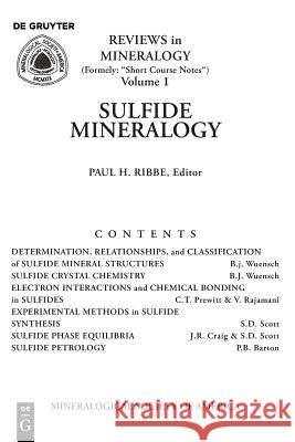 Sulfide Mineralogy Paul H. Ribbe 9780939950010 de Gruyter