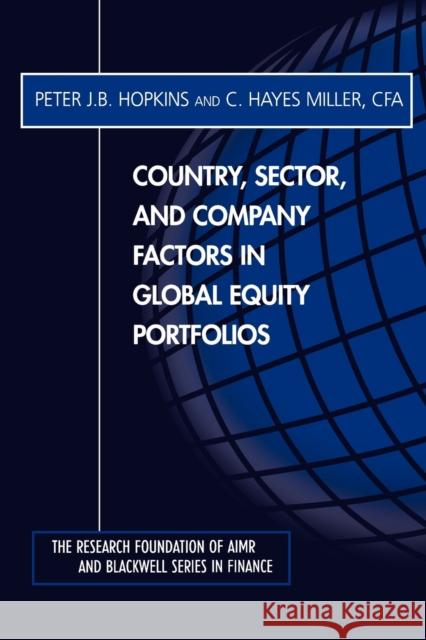 Country Sector & Comp Factors Hopkins, Peter J. B. 9780943205526