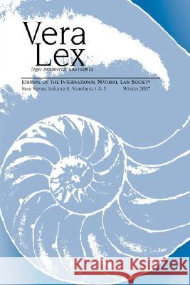 Vera Lex Volume 8 Robert Chapman 9780944473856 Pace University Press