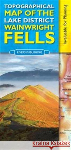 Topographical Map of the Lake District Wainwright Fells Peter Knowles 9780955061479 Rivers Publishing UK