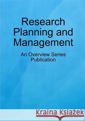 Research Planning and Management Goran Bezanov 9780955815324 MIG Consulting