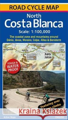 North Costa Blanca: Road Cycle Map Richard Ross   9780955919114 Active Maps Limited