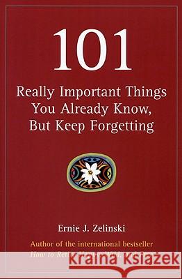 101 Really Important Things You Already Know, But Keep Forgetting Ernie J. Zelinski 9780969419488 Visions International Publishing