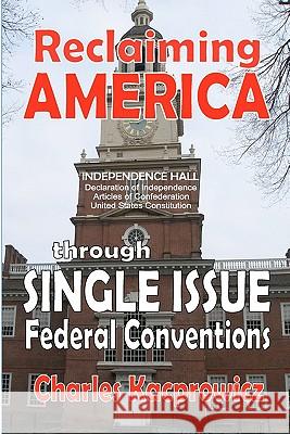 Reclaiming America: through Single Issue Federal Conventions Casper, Raymond C. 9780972300742 Markets Global Publishing