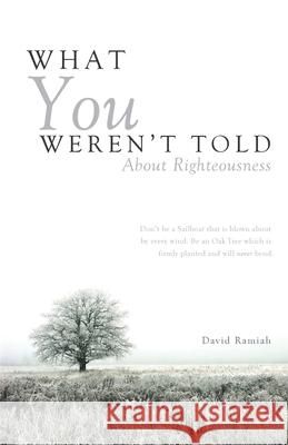 What You Weren't Told About Righteousness David Ramiah 9780973324785 Ramiah Publishing House