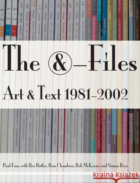 The &-Files: Art & Text 1981-2002 Butler, Rex 9780979975219 WHALE & STAR PRESS