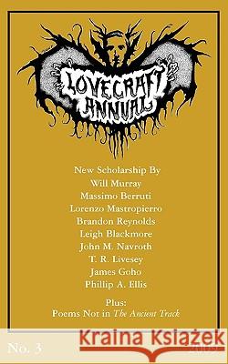 Lovecraft Annual No. 3 (2009) S. T. Joshi 9780982429624 Hippocampus