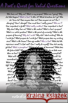 A Poet's Quest for Valid Questions Natashia Indy Easley Muneer Sudan Monte Young 9780982670323