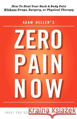 Adam Heller's Zero Pain Now Adam B. Heller 9780983910718