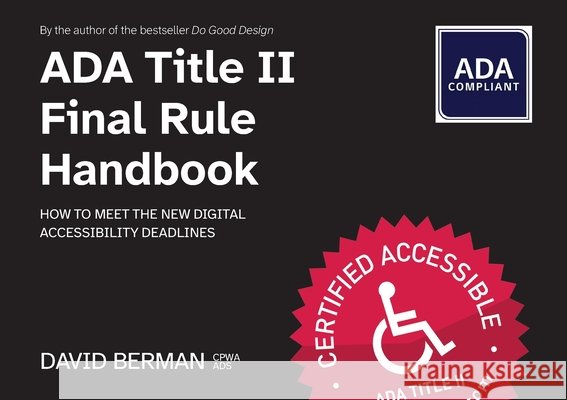 ADA Title II Final Rule Handbook David Berman 9780988121584