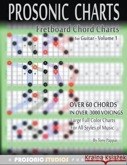 Fretboard Chord Charts for Guitar - Volume 1 Tony Pappas 9780988963948