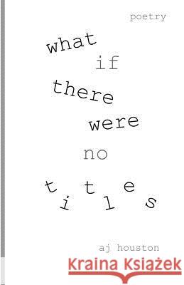 What If There Were No Titles Aj Houston 9780996312936 Not Just Alphabets Publishing