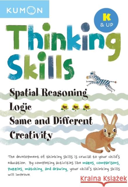 Kumon Thinking Skills K and Up Kumon 9780998921990