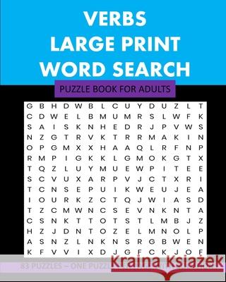 Verbs: Large Print Puzzle Book For Adults Lpb Publishing 9781006820915 Blurb