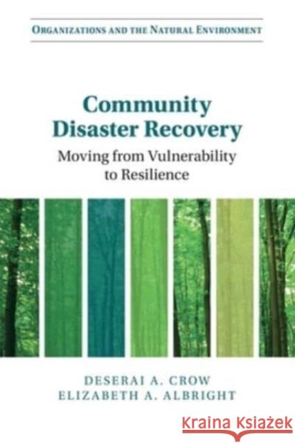 Community Disaster Recovery Elizabeth A. (Duke University, North Carolina) Albright 9781009054379 Cambridge University Press