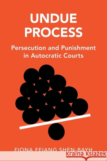 Undue Process: Persecution and Punishment in Autocratic Courts Fiona Feiang Shen-Bayh 9781009197144 Cambridge University Press