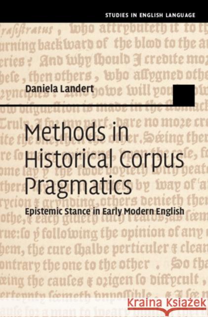 Methods in Historical Corpus Pragmatics Daniela (Universitat Heidelberg) Landert 9781009237413 Cambridge University Press