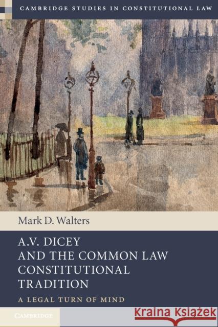 A.V. Dicey and the Common Law Constitutional Tradition: A Legal Turn of Mind Mark D. (Queen's University, Ontario) Walters 9781009241533 Cambridge University Press