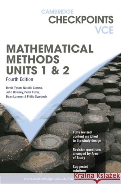 Cambridge Checkpoints VCE Mathematical Methods Units 1&2 David Tynan, Natalie Caruso, John Dowsey 9781009309530