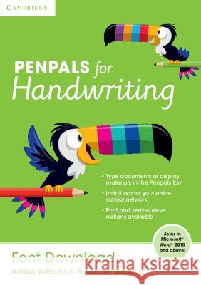 Penpals for Handwriting Font Download Adrian Williams Rosemary Sassoon  9781009332408 Cambridge University Press