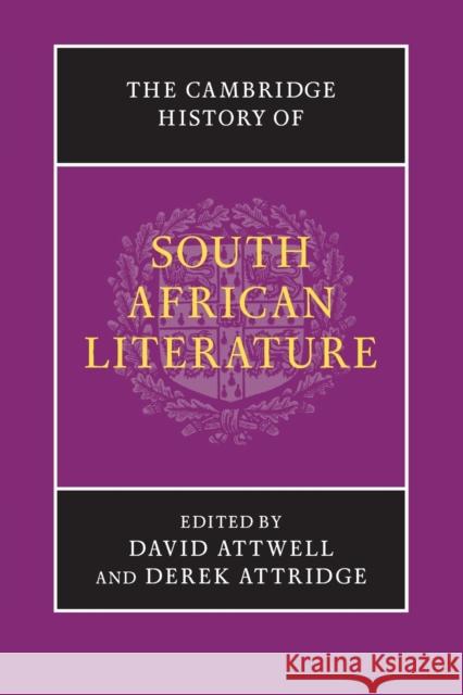 The Cambridge History of South African Literature  9781009343787 Cambridge University Press