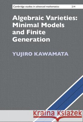 Algebraic Varieties: Minimal Models and Finite Generation Yujiro (University of Tokyo) Kawamata 9781009344678 Cambridge University Press