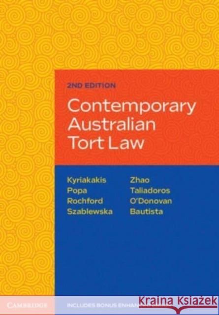 Contemporary Australian Tort Law Lowell (University of Wollongong, New South Wales) Bautista 9781009348775 Cambridge University Press