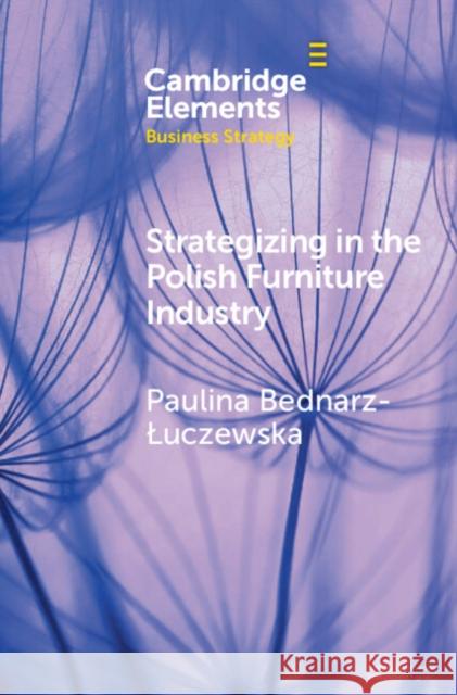 Strategizing in the Polish Furniture Industry Paulina (Uniwersytet Warszawski, Poland) Bednarz-Luczewska 9781009479400 Cambridge University Press