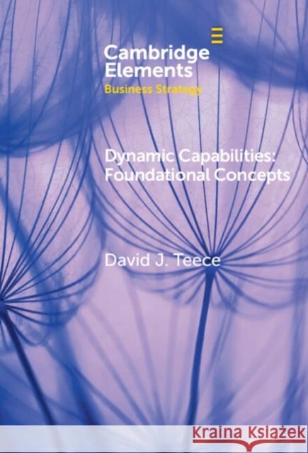 Dynamic Capabilities: Foundational Concepts David J. (University of California, Berkeley) Teece 9781009562751 Cambridge University Press