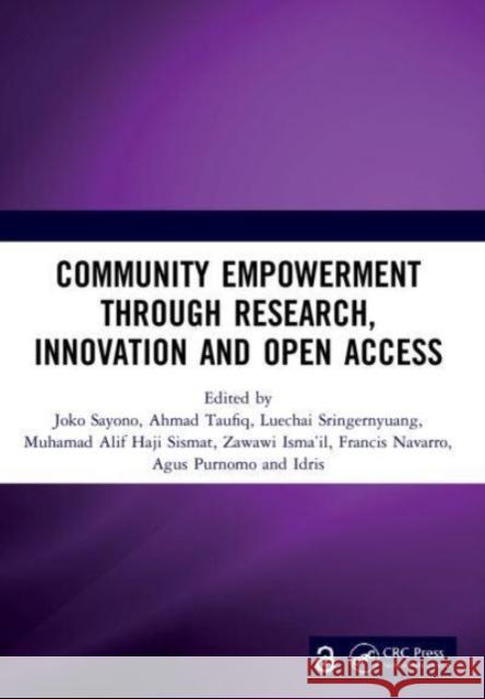 Community Empowerment through Research, Innovation and Open Access  9781032038209 CRC Press