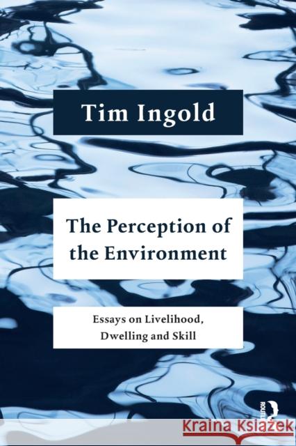 The Perception of the Environment: Essays on Livelihood, Dwelling and Skill Tim Ingold 9781032052274 Taylor & Francis Ltd