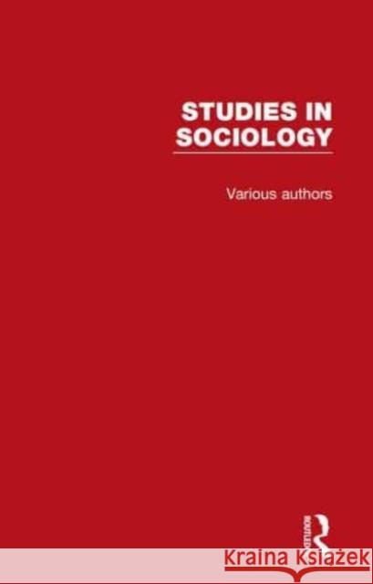 Studies in Sociology: 9 Volume Set Various 9781032077147 Routledge