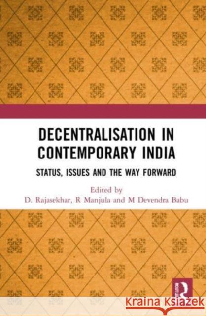 Decentralisation in Contemporary India  9781032113630 Taylor & Francis Ltd