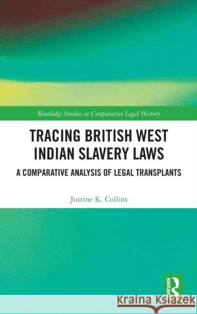 Tracing British West Indian Slavery Laws: A Comparative Analysis of Legal Transplants Collins, Justine K. 9781032122991 Routledge