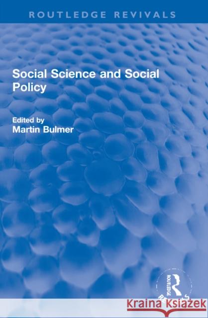 Social Science and Social Policy  9781032159157 Taylor & Francis Ltd