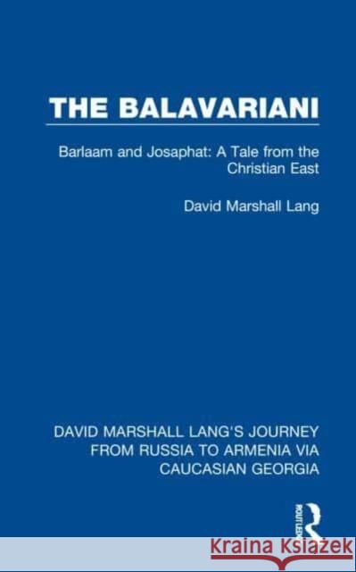 The Balavariani David Marshall Lang 9781032168708 Taylor & Francis Ltd