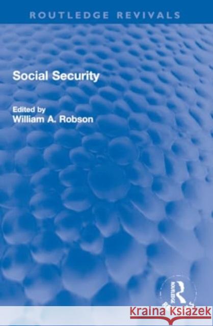 Social Security William Robson 9781032205199