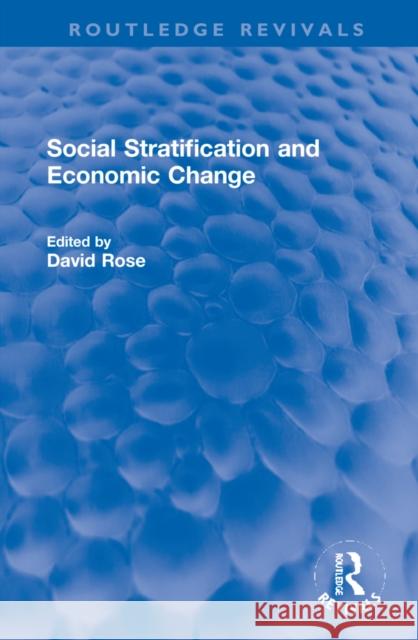 Social Stratification and Economic Change  9781032225982 Taylor & Francis Ltd