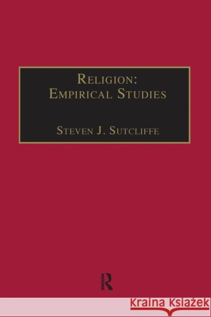 Religion: Empirical Studies Steven J. Sutcliffe 9781032243610