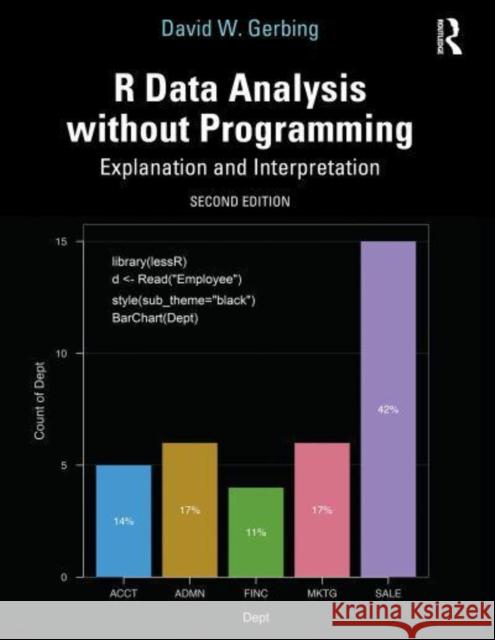 R Data Analysis Without Programming: Explanation and Interpretation Gerbing, David W. 9781032244037 Taylor & Francis Ltd