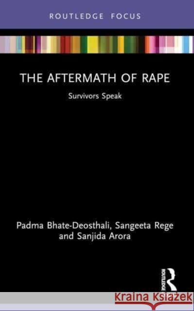 The Aftermath of Rape Sanjida Arora 9781032251653