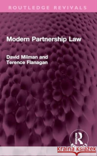 Modern Partnership Law Terence Flanagan 9781032350189 Taylor & Francis Ltd