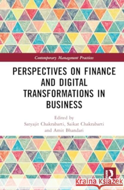 Perspectives on Finance and Digital Transformations in Business  9781032358741 Taylor & Francis Ltd