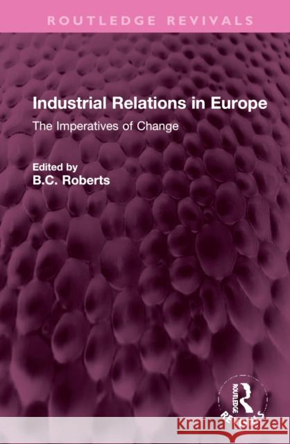 Industrial Relations in Europe: The Imperatives of Change Roberts, B. C. 9781032370934 Taylor & Francis Ltd