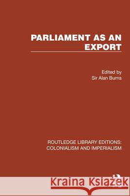 Parliament as an Export  9781032436845 Taylor & Francis Ltd
